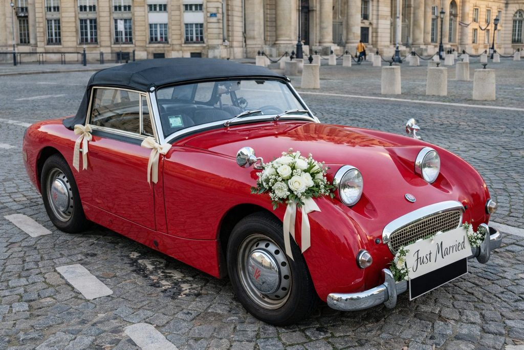 location voiture mariage ile-de-France Austin Healey Frogeyes