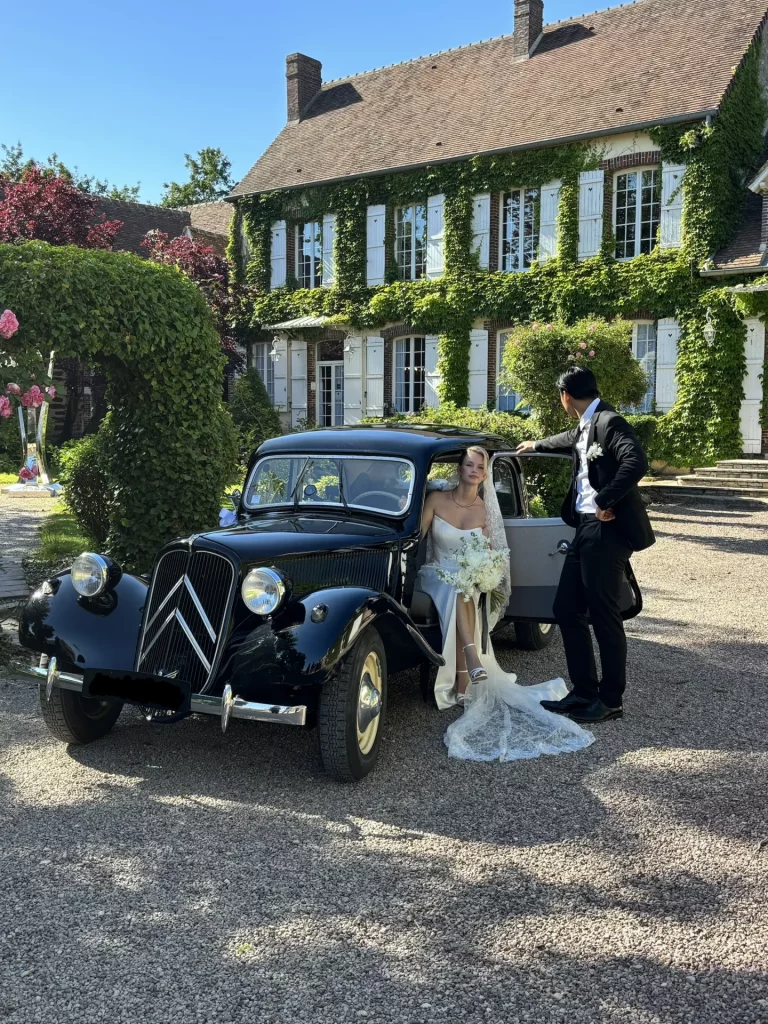Shooting photos mariage dans les Yvelines 21 Location voiture ancienne collection mariage Yvelines