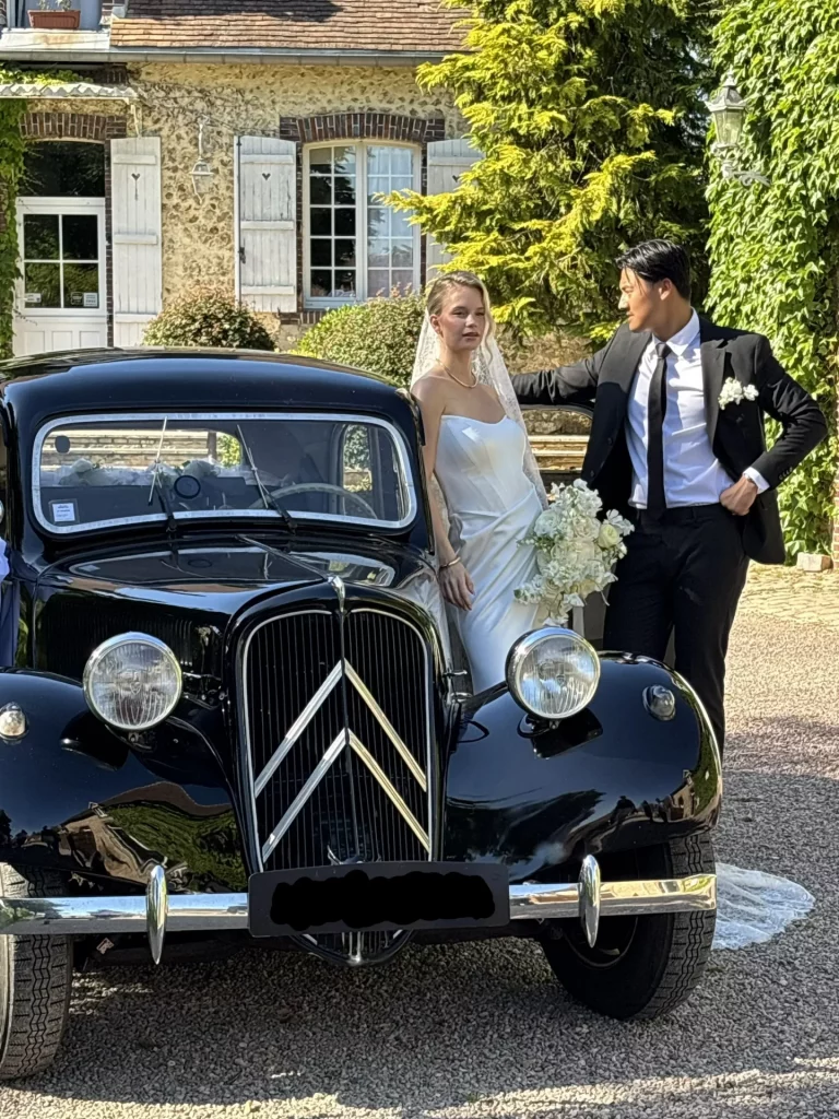 Shooting photos mariage dans les Yvelines 22 Location voiture ancienne collection mariage Yvelines